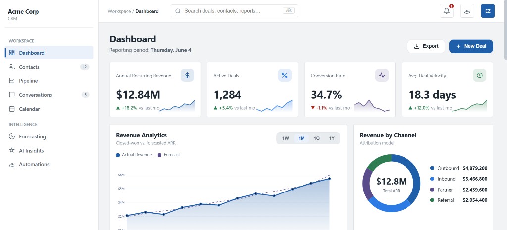 Contractor Custom CRM — Custom CRM + Google Calendar integration
